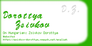 dorottya zsivkov business card